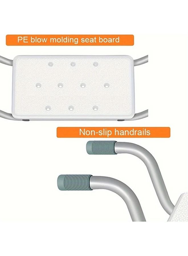 Adjustable Heavy Duty Bathtub Seat For Seniors Non Slip Shower Stool Holds 350 Lbs - Image 5